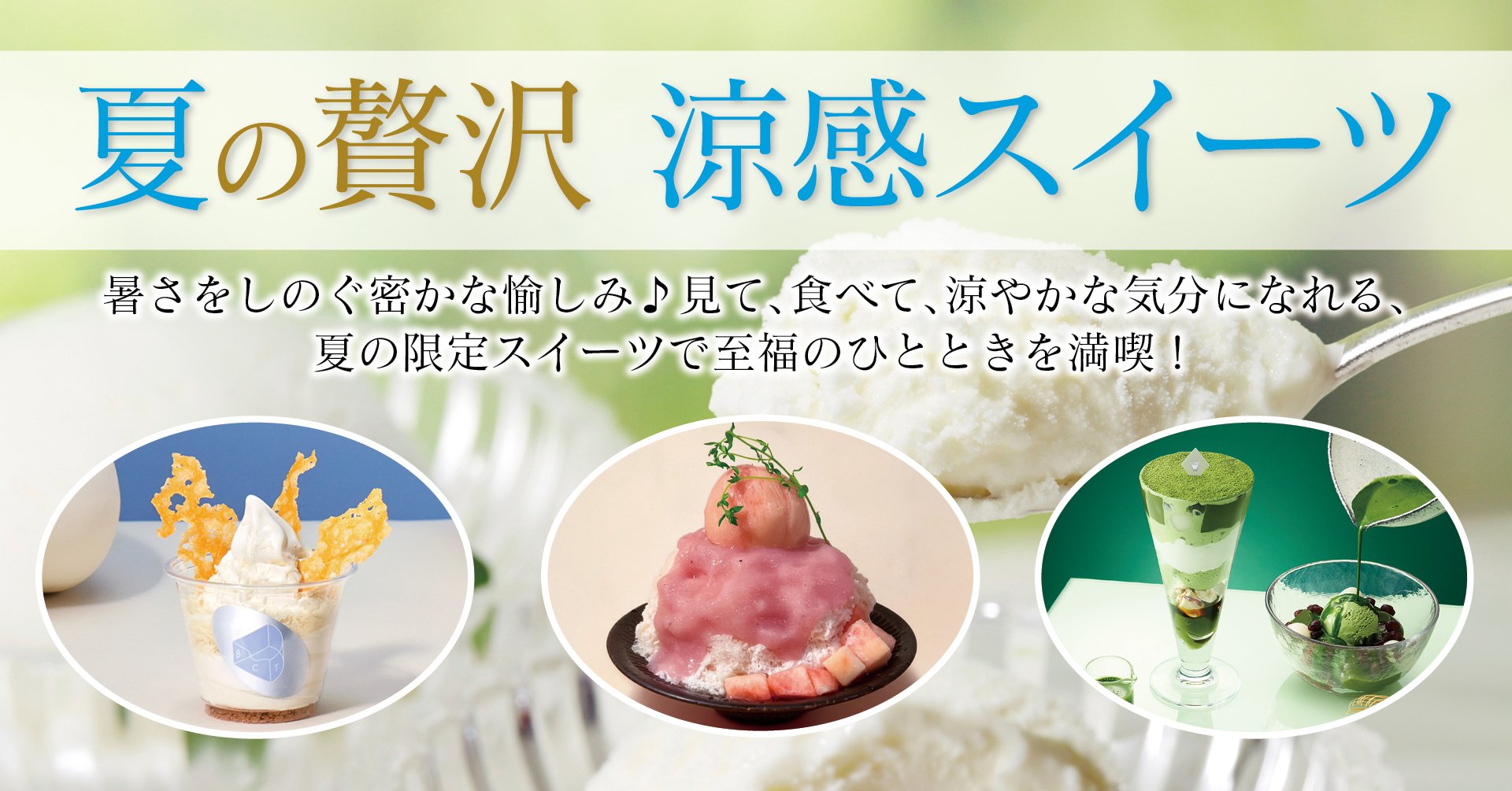 夏の贅沢　涼感スイーツ