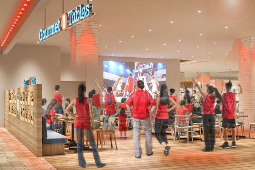 【北館Ⅰ期エリア】3階フードコート スポーツ・エンターテインメント連携（イメージ）