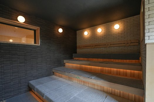 男女浴室に2つのサウナを完備